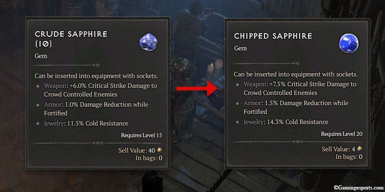 How to Upgrade gems diablo 4