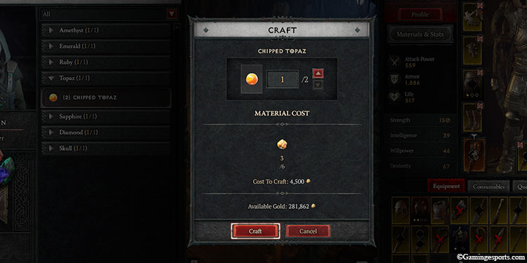 craft-menu