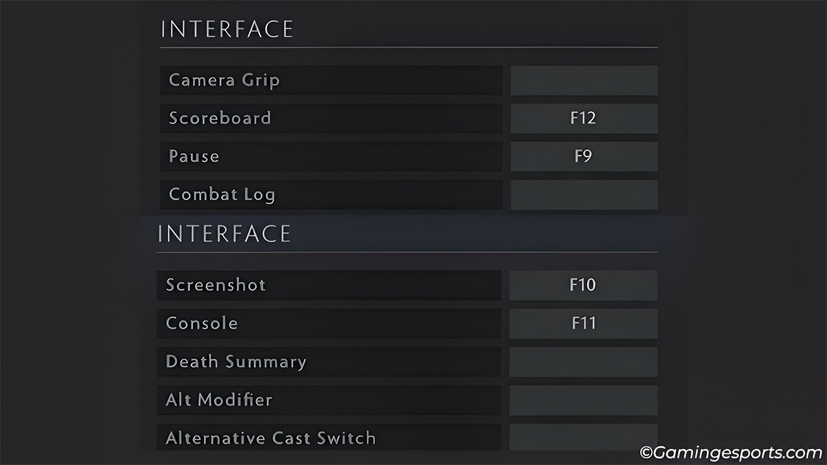 Interface Keys